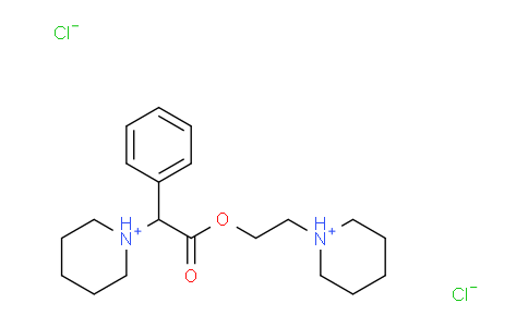 CAS No. 2404-18-4, 1-(2-Oxo-1-phenyl-2-(2-(piperidin-1-ium-1-yl)ethoxy)ethyl)piperidin-1-ium chloride