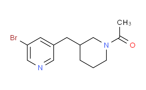 CAS No. 1316222-14-6, 1-(3-((5-Bromopyridin-3-yl)methyl)piperidin-1-yl)ethanone