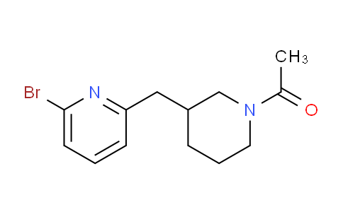 CAS No. 1316227-05-0, 1-(3-((6-Bromopyridin-2-yl)methyl)piperidin-1-yl)ethanone