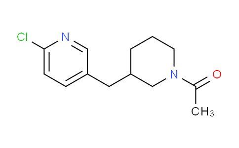CAS No. 1316223-57-0, 1-(3-((6-Chloropyridin-3-yl)methyl)piperidin-1-yl)ethanone