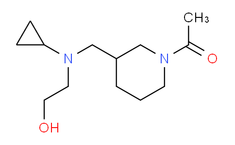 CAS No. 1353987-88-8, 1-(3-((Cyclopropyl(2-hydroxyethyl)amino)methyl)piperidin-1-yl)ethanone