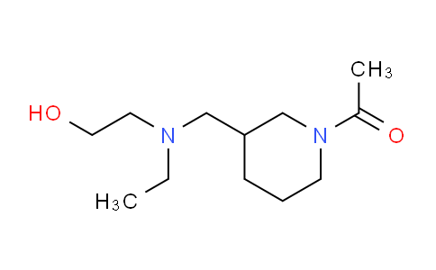 CAS No. 1353963-86-6, 1-(3-((Ethyl(2-hydroxyethyl)amino)methyl)piperidin-1-yl)ethanone
