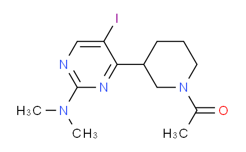 CAS No. 1361115-07-2, 1-(3-(2-(Dimethylamino)-5-iodopyrimidin-4-yl)piperidin-1-yl)ethanone