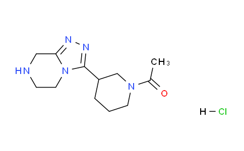CAS No. 1361113-75-8, 1-(3-(5,6,7,8-Tetrahydro-[1,2,4]triazolo[4,3-a]pyrazin-3-yl)piperidin-1-yl)ethanone hydrochloride