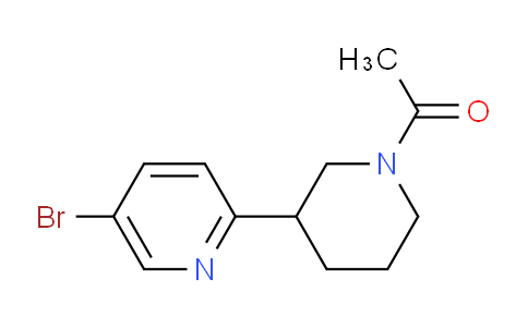 CAS No. 1316217-24-9, 1-(3-(5-Bromopyridin-2-yl)piperidin-1-yl)ethanone