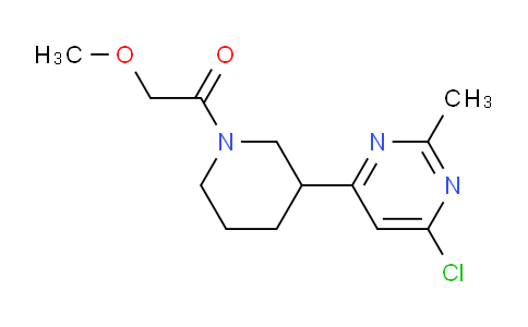 CAS No. 1316217-89-6, 1-(3-(6-Chloro-2-methylpyrimidin-4-yl)piperidin-1-yl)-2-methoxyethanone
