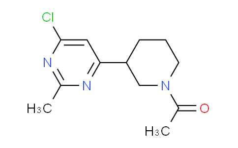 CAS No. 1316223-81-0, 1-(3-(6-Chloro-2-methylpyrimidin-4-yl)piperidin-1-yl)ethanone