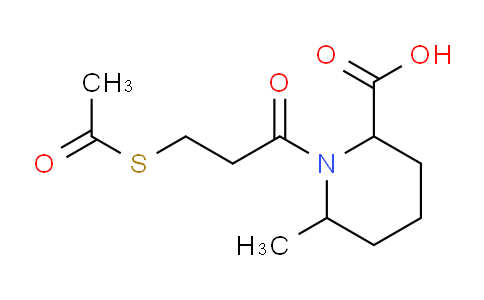 CAS No. 169551-84-2, 1-(3-(Acetylthio)propanoyl)-6-methylpiperidine-2-carboxylic acid