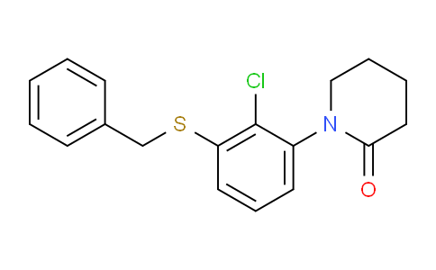 CAS No. 1509935-88-9, 1-(3-(Benzylthio)-2-chlorophenyl)piperidin-2-one