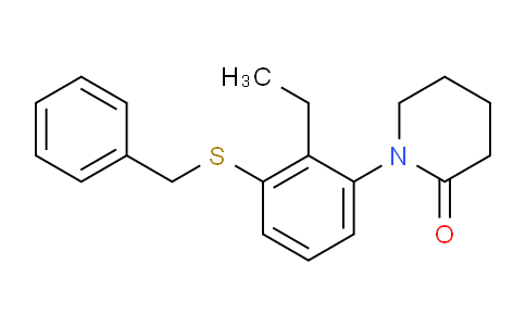 CAS No. 1509935-61-8, 1-(3-(Benzylthio)-2-ethylphenyl)piperidin-2-one