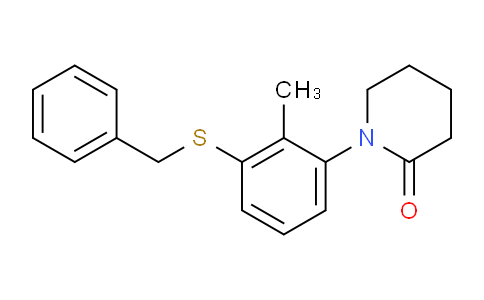 CAS No. 1509935-56-1, 1-(3-(Benzylthio)-2-methylphenyl)piperidin-2-one