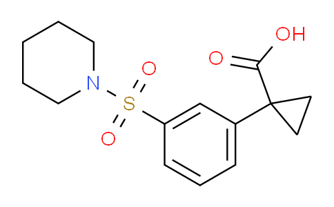 CAS No. 1707562-79-5, 1-(3-(Piperidin-1-ylsulfonyl)phenyl)cyclopropanecarboxylic acid