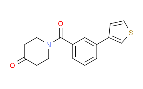 CAS No. 886363-42-4, 1-(3-(Thiophen-3-yl)benzoyl)piperidin-4-one