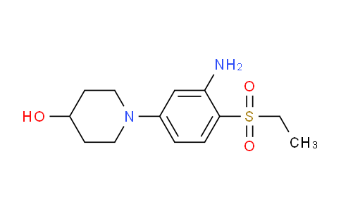 CAS No. 1220033-72-6, 1-(3-Amino-4-(ethylsulfonyl)phenyl)piperidin-4-ol