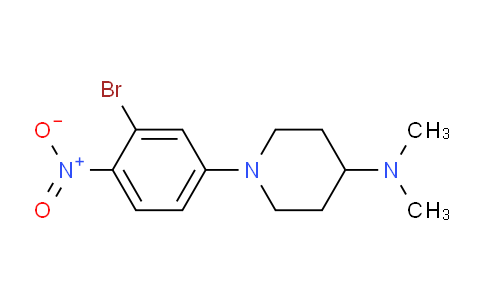 CAS No. 1779127-73-9, 1-(3-Bromo-4-nitrophenyl)-N,N-dimethylpiperidin-4-amine
