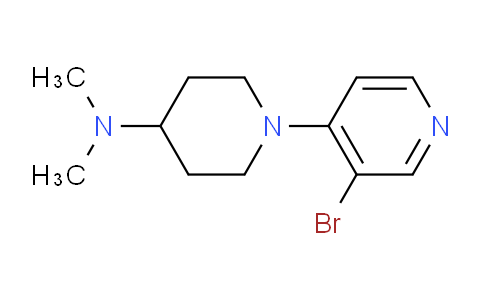 CAS No. 1713160-10-1, 1-(3-Bromopyridin-4-yl)-N,N-dimethylpiperidin-4-amine