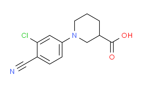 CAS No. 1260779-69-8, 1-(3-Chloro-4-cyanophenyl)piperidine-3-carboxylic acid