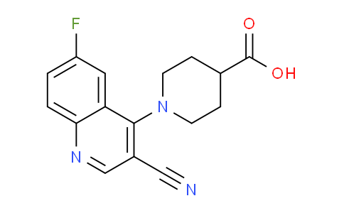 CAS No. 1355219-21-4, 1-(3-Cyano-6-fluoroquinolin-4-yl)piperidine-4-carboxylic acid