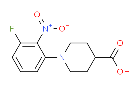CAS No. 1179098-08-8, 1-(3-Fluoro-2-nitrophenyl)piperidine-4-carboxylic acid