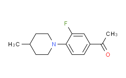 CAS No. 351039-00-4, 1-(3-Fluoro-4-(4-methylpiperidin-1-yl)phenyl)ethanone