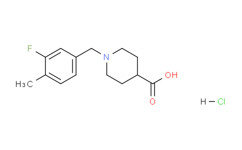 CAS No. 1185303-61-0, 1-(3-Fluoro-4-methylbenzyl)piperidine-4-carboxylic acid hydrochloride