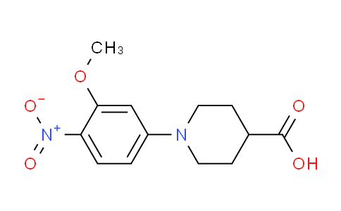 CAS No. 1017782-83-0, 1-(3-Methoxy-4-nitrophenyl)piperidine-4-carboxylic acid