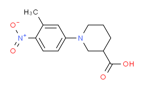 CAS No. 942474-63-7, 1-(3-Methyl-4-nitrophenyl)piperidine-3-carboxylic acid