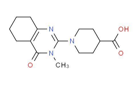 CAS No. 1707370-22-6, 1-(3-Methyl-4-oxo-3,4,5,6,7,8-hexahydroquinazolin-2-yl)piperidine-4-carboxylic acid