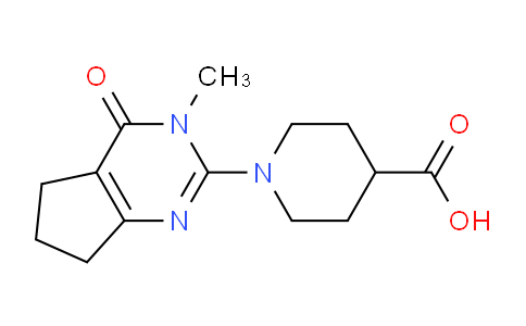 CAS No. 1707566-40-2, 1-(3-Methyl-4-oxo-4,5,6,7-tetrahydro-3H-cyclopenta[d]pyrimidin-2-yl)piperidine-4-carboxylic acid