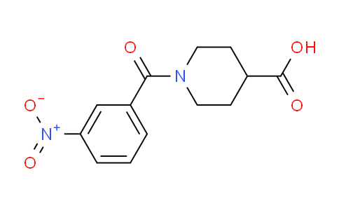 CAS No. 352673-01-9, 1-(3-Nitrobenzoyl)piperidine-4-carboxylic acid