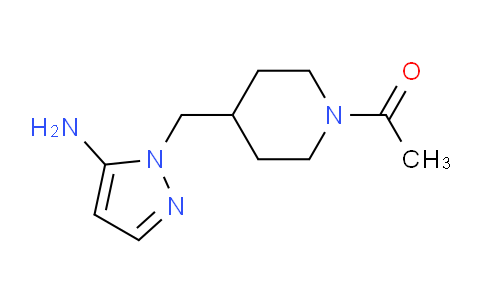 CAS No. 1448855-42-2, 1-(4-((5-Amino-1H-pyrazol-1-yl)methyl)piperidin-1-yl)ethanone