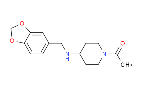 CAS No. 864415-46-3, 1-(4-((Benzo[d][1,3]dioxol-5-ylmethyl)amino)piperidin-1-yl)ethanone
