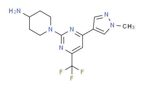 CAS No. 1171519-09-7, 1-(4-(1-Methyl-1H-pyrazol-4-yl)-6-(trifluoromethyl)pyrimidin-2-yl)piperidin-4-amine