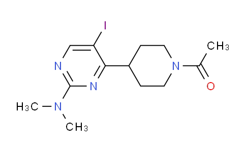 CAS No. 1361113-50-9, 1-(4-(2-(Dimethylamino)-5-iodopyrimidin-4-yl)piperidin-1-yl)ethanone
