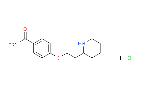 CAS No. 1220031-38-8, 1-(4-(2-(Piperidin-2-yl)ethoxy)phenyl)ethanone hydrochloride