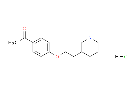 CAS No. 1219968-14-5, 1-(4-(2-(Piperidin-3-yl)ethoxy)phenyl)ethanone hydrochloride