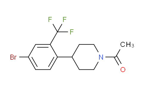 CAS No. 1422252-49-0, 1-(4-(4-Bromo-2-(trifluoromethyl)phenyl)piperidin-1-yl)ethanone