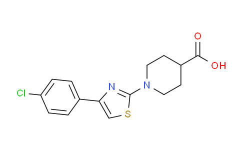 CAS No. 345990-26-3, 1-(4-(4-Chlorophenyl)thiazol-2-yl)piperidine-4-carboxylic acid