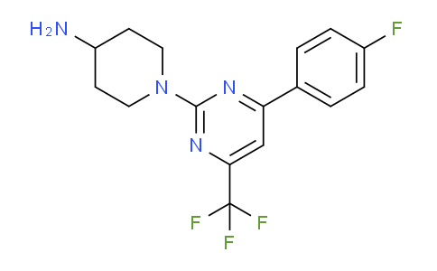 CAS No. 1018143-48-0, 1-(4-(4-Fluorophenyl)-6-(trifluoromethyl)pyrimidin-2-yl)piperidin-4-amine