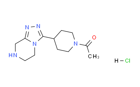 CAS No. 1361116-29-1, 1-(4-(5,6,7,8-Tetrahydro-[1,2,4]triazolo[4,3-a]pyrazin-3-yl)piperidin-1-yl)ethanone hydrochloride