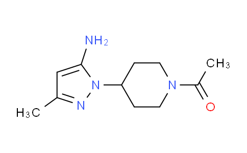 CAS No. 1365988-13-1, 1-(4-(5-Amino-3-methyl-1H-pyrazol-1-yl)piperidin-1-yl)ethanone