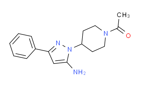 CAS No. 1365968-54-2, 1-(4-(5-Amino-3-phenyl-1H-pyrazol-1-yl)piperidin-1-yl)ethanone