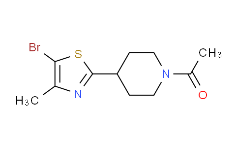 CAS No. 1361113-49-6, 1-(4-(5-Bromo-4-methylthiazol-2-yl)piperidin-1-yl)ethanone