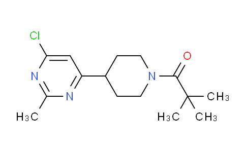 CAS No. 1316217-82-9, 1-(4-(6-Chloro-2-methylpyrimidin-4-yl)piperidin-1-yl)-2,2-dimethylpropan-1-one