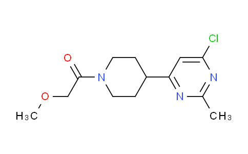 CAS No. 1316220-05-9, 1-(4-(6-Chloro-2-methylpyrimidin-4-yl)piperidin-1-yl)-2-methoxyethanone