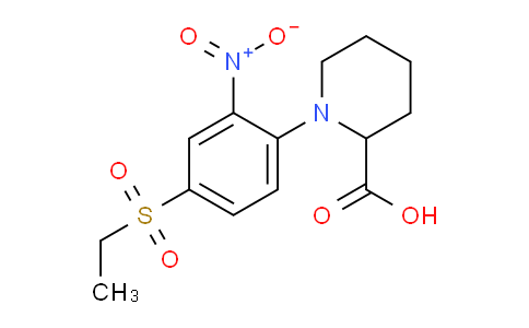 CAS No. 1214083-46-1, 1-(4-(Ethylsulfonyl)-2-nitrophenyl)piperidine-2-carboxylic acid