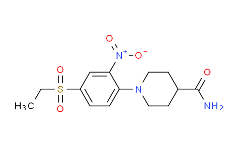 CAS No. 942474-30-8, 1-(4-(Ethylsulfonyl)-2-nitrophenyl)piperidine-4-carboxamide