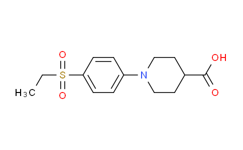 CAS No. 951624-97-8, 1-(4-(Ethylsulfonyl)phenyl)piperidine-4-carboxylic acid