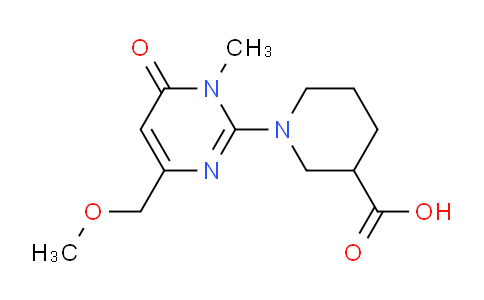 CAS No. 1708268-51-2, 1-(4-(Methoxymethyl)-1-methyl-6-oxo-1,6-dihydropyrimidin-2-yl)piperidine-3-carboxylic acid