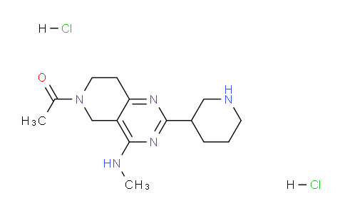 CAS No. 1185295-49-1, 1-(4-(Methylamino)-2-(piperidin-3-yl)-7,8-dihydropyrido[4,3-d]pyrimidin-6(5H)-yl)ethanone dihydrochloride